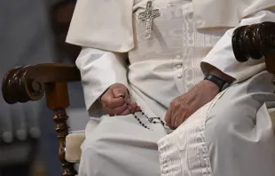 Papst Franziskus beim Rosenkranzgebet / Vatican Media