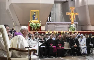 Bußvigil mit Papst Franziskus vor Beginn der zweiten Sitzung der Weltsynode am 1. Oktober 2024 / Vatican Media