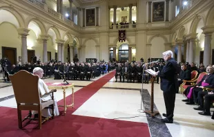 Papst Franziskus am 5. November 2024 an der Gregoriana / Vatican Media