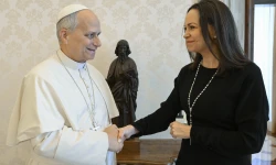 Papst Leo XIV. mit María Corina Machado / Vatican Media