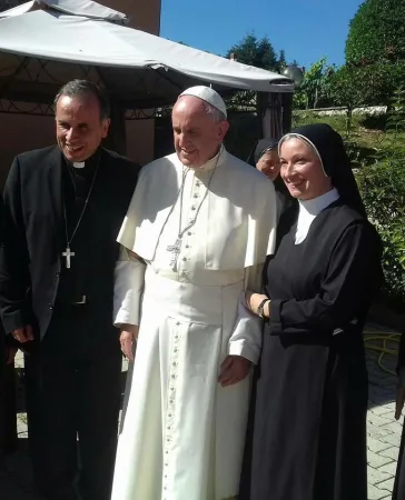 Ein freundlicher Empfang für Papst Franziskus.