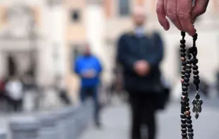 Ein Protest gegen sexuellen Missbrauch am 19. Februar 2019 auf dem Petersplatz. / Tiziana Fabi/AFP/Getty Images.