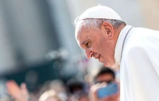 Papst Franziskus auf dem Petersplatz am 28. August 2019 / Daniel Ibanez / CNA Deutsch