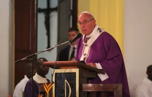 Papst Franziskus predigt in Bangui am 29. November 2015 / CNA/Martha Calderon