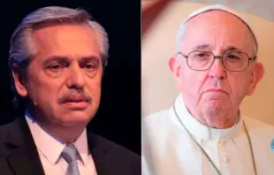 Präsident Alberto Fernández und Papst Franziskus / Cámara Electoral Nacional // Vatican Media