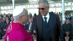 Andrea Bocelli mit Papst Leo / Screenshot / EWTN
