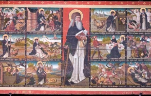 Tafel mit Szenen aus der Legende des heiligen Antonius (1503) im Lübecker Dom / Gemeinfrei