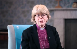Dame Sarah Mullally, Erzbischöfin von Canterbury. / Screenshot von YouTube