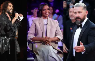 Russell Brand, Candace Owens, und Shia LaBeouf / Kevin Mazur/Getty Images for The Recording Academy; Jason Davis/Getty Images; and Pascal Le Segretain/Getty Images
