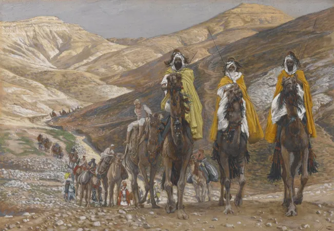 Die Reise der Heiligen Drei Könige: Ein Gemälde von James Tissot (1836-1902)
