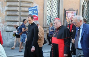 Kardinal Raymond Burke beim Marsch für das Leben in Rom am 10. Mai 2015 / CNA Deutsch / Martha Calderon