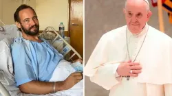 Bischof Christian Carlassare im Krankenhaus in Nairobi im April 2021 /Papst Franziskus / ACI Africa 