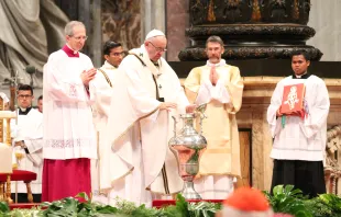 Papst Franziskus bei der Chrisammesse am 24. März 2016. / CNA/Alexey Gotovksiy