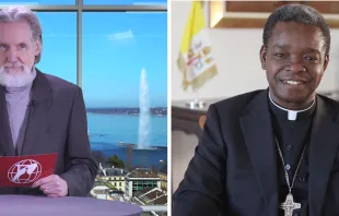 Christian Peschken (EWTN.TV) im Gespräch mit Erzbischof Fortunatus Nwachukwu, Ständiger Vertreter des Heiligen Stuhls bei der UNO in Genf 
 / Screenshot