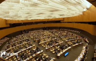 Der Sitzungsaal bei den Vereinten Nationen in Genf / www.peschken.media