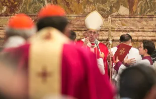 Papst Franziskus im Petersdom am 3. November 2015 / CNA / Daniel Ibanez