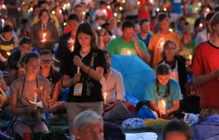 Gebetswache beim Weltjugendtag in Krakau am 2. August 2016 / CNA / Kate Veik