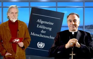 Christian Peschken (EWTN) im Gespräch mit Erzbischof Balestrero, dem Ständigen Vertreter des Heiligen Stuhls bei der UN in Genf / 
