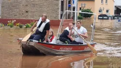 Hochwasser in Ehrang (Bistum Trier) im Juli 2021. / Florian Blaes via Bistum Trier