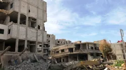 Zerstörte Gebäude in Darayya / Kirche in Not