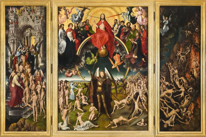 Das jüngste Gericht: Eine Darstellung von Hans Memling aus dem 15. Jahrhundert.