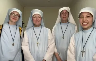 Vier Ordensschwestern der Daughters of Mary, Mother of Healing Love haben am 24. Mai 2024 bei "EWTN News In Depth" über ihre bisherigen Erfahrungen auf der Nationalen Eucharistischen Pilgerreise berichtet. | Bild: EWTN News In Depth/Screenshot / EWTN News In Depth/Screenshot