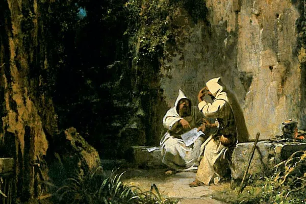 "Disputierende Mönche" von Carl Spitzweg / Wikimedia (CC0) 