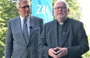 Kardinal Reinhard Marx und ZdK-Vorsitzender Thomas Sternberg (CDU) am 5. Juli 2019 / Martin Rothweiler / EWTN.TV 