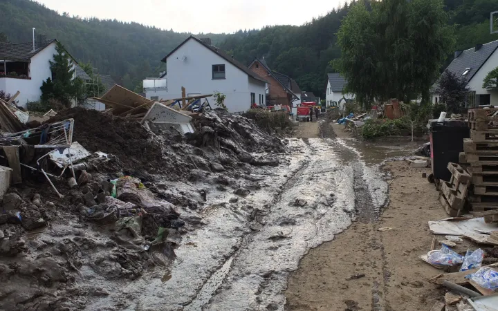 Verwüstungen nach der Juliflut 2021.