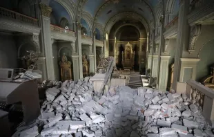 Zerstörung in einer Kirche in Zagreb nach dem Erdbeben / Mit freundlicher Genehmigung