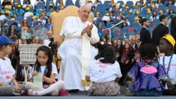 Papst Franziskus beim Weltkindertag am 25. Mai 2024 in Rom / Vatican Media