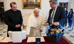 Papst Franziskus und der bayerische Ministerpräsident Markus Söder am 11. Mai 2024 / Vatican Media