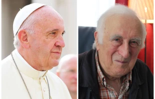 Papst Franziskus und Jean Vanier / Daniel Ibanez / CNA Deutsch // Gabriel Sozzi / Wikimedia (CC BY-SA 3.0) 