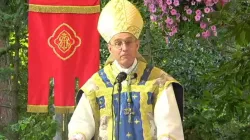 Erzbischof Georg Gänswein predigt am 15. August 2023 in Maria Vesperbild / screenshot / YouTube / Maria Vesperbild