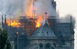 Die brennende Kathedrale Notre Dame von Paris am 15. April 2019 / FRANCOIS GUILLOT / AFP / Getty Images