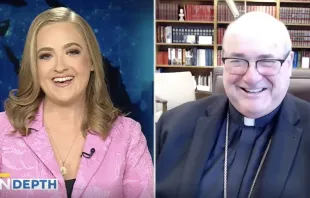 Der ernannte Erzbischof Richard Henning spricht am 9. August 2024 mit der Moderatorin von "EWTN News In Depth", Catherine Hadro, über seine bevorstehende Rolle als Erzbischof der Erzdiözese Boston. / EWTN News In Depth / Screenshot