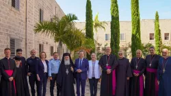 Der israelische Staatspräsident Isaac Herzog zu Besuch im Kloster Stella Maris in Haifa / Lateinisches Patriarchat von Jerusalem