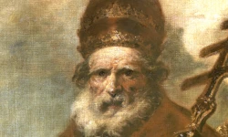 Francisco de Herrera el Mozo (Spanisch, 1622-1685): Heiliger Leo Magnus (Papst Leo I.), Prado-Museum, Madrid, Spanien / Gemeinfrei