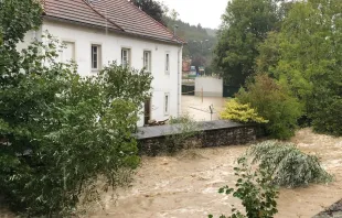 Bilder vom Hochwasser in Heiligenkreuz am 15. September 2024. / Priesterseminar Leopoldinum