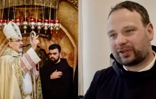 Patriarch Pizzaballa (links) und Abt Nikodemus Schnabel / Lateinisches Patriarchat von Jerusalem // Christian Media Center / YouTube