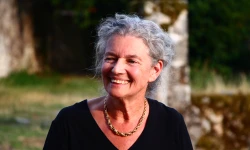 Madame Roselyne de Vergnette, Vorsitzende des Fördervereins für die Renovierung der Kirche in Reilhac / Lothar C. Rilinger