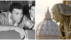 Der Boxer im Jahr 1966 (links) und die Statue der Kirchenlehrerin im Jahr 2015.
 / EWTN/Paul Badde (rechts)/ Dutch National Archives, The Hague, Fotocollectie Algemeen Nederlands Persbureau (ANEFO), Bestanddeelnummer 924-3060 via Wikimedia (CC BY-SA 3.0 nl)