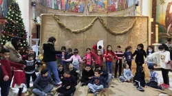 Kinder proben ein Krippenspiel in der Pfarrei „Heilige Familie“ in Gaza / Pfarrei Heilige Familie Gaza