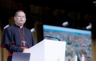 Kardinal Gerald Lacroix, Erzbischof von Quebec, spricht auf dem Internationalen Eucharistischen Kongress in Budapest, Ungarn, 7. September 2021. / Daniel Ibáñez / CNA Deutsch 