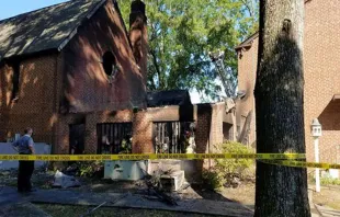 Unsere Liebe Frau von Lourdes in Monroe (North Carolina) nach dem Brand am 28. Juli 2020. / Mit freundlicher Genehmigung