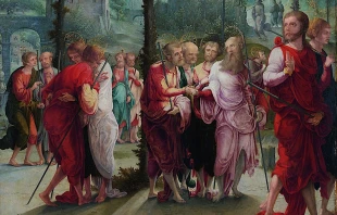 Der Abschied Christi von den Aposteln: Ausschnitt des Gemäldes von Wolf Huber, einem Künstler der Donauschule, geschaffen um 1450.  / Wikimedia (CC0)