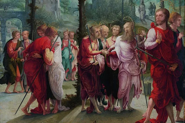 Der Abschied Christi von den Aposteln: Ausschnitt des Gemäldes von Wolf Huber, einem Künstler der Donauschule, geschaffen um 1450.  / Wikimedia (CC0)