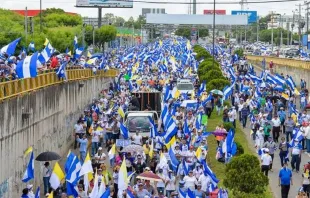 Wallfahrt und Demonstration der Solidarität für Kirche und Bischöfe in Nicaragua am 28. Juli (Ortszeit) /  Javier Ruiz / Erzdiözese Managua