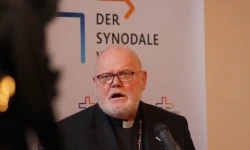 Kardinal Reinhard Marx, damals noch Vorsitzender der deutschen Bischofskonferenz (DBK), bei einer Pressekonferenz um "Synodalen Weg" im Januar 2020. / Rudolf Gehrig / CNA Deutsch