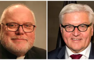 Kardinal Reinhard Marx und Bundespräsident Frank-Walter Steinmeier / CNA/Daniel Ibanez und Mueller/MSC via Wikimedia (CC BY-SA 3.0 de)